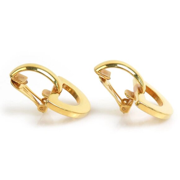 Auth CELINE Earrings Gold Metal - Picture 4 of 8